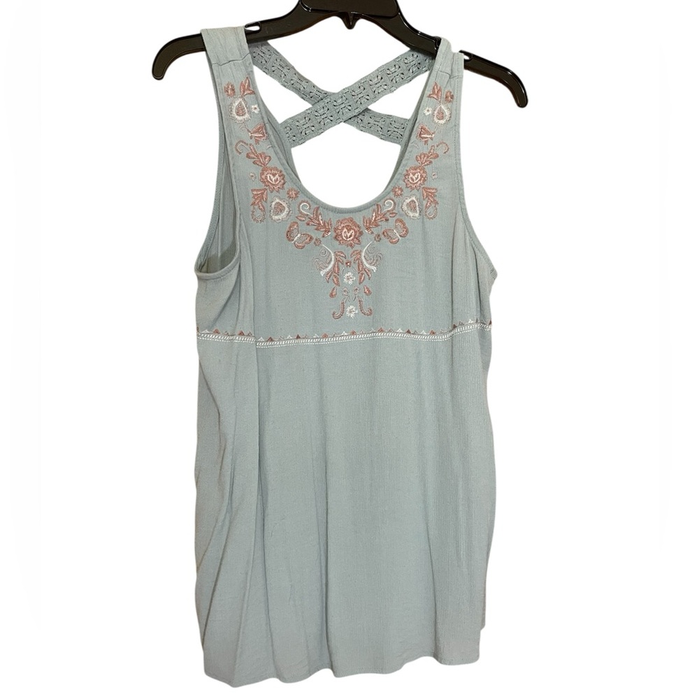 Knox Rose Green Embellished Backless Tank Top